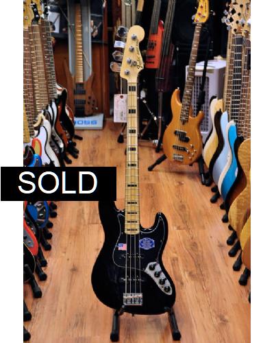 Fender American Deluxe Jazz Bass IV Black-Maple