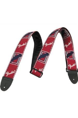 Fender Strap Monogrammed Red-WH-BL Fender Strap Monogrammed Red-WH-BL