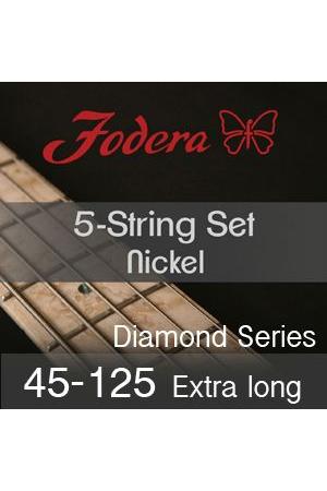 Fodera Strings 5 Nickel Diamond Series 45-125 Extra Long Fodera Strings 5 Nickel Diamond Series 45-125 Extra Long