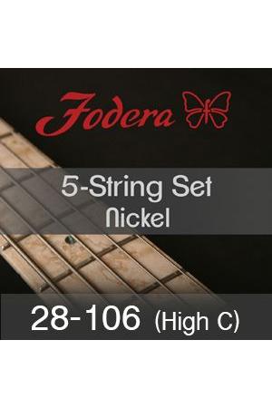 Fodera Strings 5 Nickel 28-106 (5 string set w/High C) Fodera Strings 5 Nickel 28-106 (5 string set w/High C)