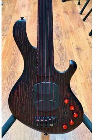 Maruszcyk Frog Omega 5a Fretless Red Black Maruszcyk Frog Omega 5a Fretless Red Black