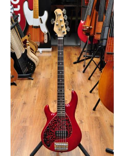 Music Man Stingray 5 Trans Red Left handed (used)
