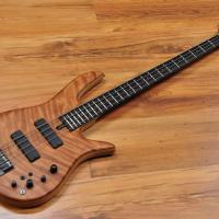 Fodera Monarch Std Special Doctorbass Edition Ebony Board 4 string-Oak Neck-Figured Redwood top