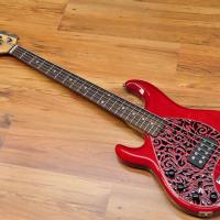 Music Man Stingray 5 Trans Red Left handed (used)