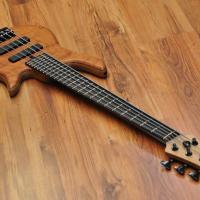 Fodera Monarch Std Special Doctorbass Edition Ebony Board 5 string 19mm spacing-Oak Neck-Figured Redwood top
