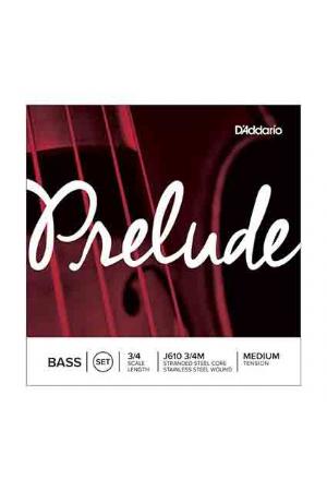 D Addario Prelude Bass J610 3/4 Medium Set
