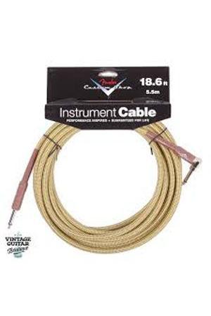 Fender Custom Shop Cable Tweed 18.6ft/5.5m Ángulo Fender Custom Shop Cable Tweed 18.6ft/5.5m Ángulo