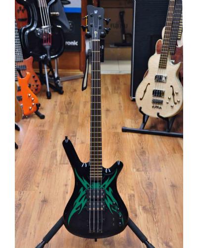Warwick Corvette $$ SE TRIBAL BLACK & GREEN