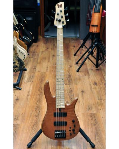 Fodera Monarch Std Special Doctorbass Edition Bird's eye Maple Board 5 string 17.5mm spacing-Figured Redwood top